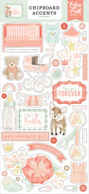 It's a Girl 6x13 Chipboard Accents