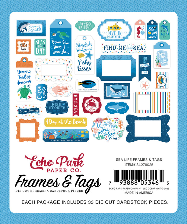 Echo Park Sea Life Frames & Tags
