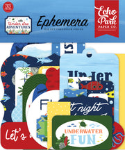 Echo Park Cardstock Ephemera 33/Pkg Icons, Under Sea Adventures