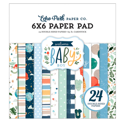 Echo Park Double-Sided Paper Pad 6"X6" 24/Pkg Welcome Baby Boy