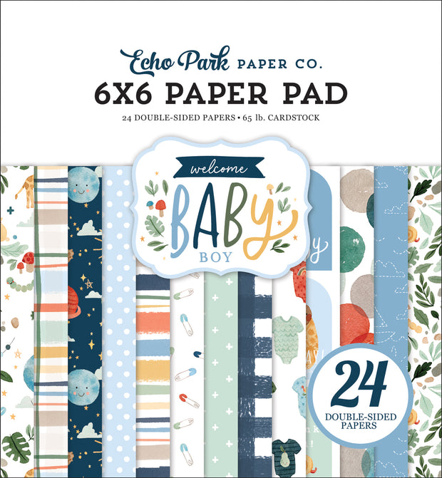 Echo Park Double-Sided Paper Pad 6"X6" 24/Pkg Welcome Baby Boy