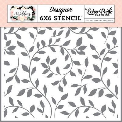 Wedding Vines 6x6 Stencil