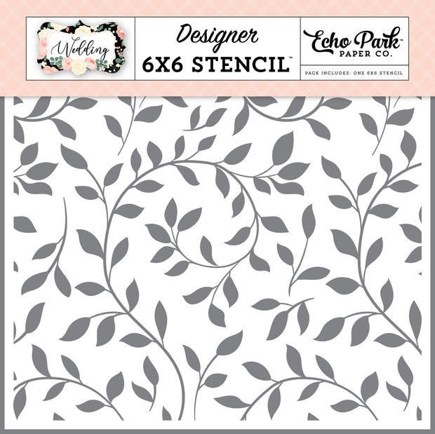 Wedding Vines 6x6 Stencil