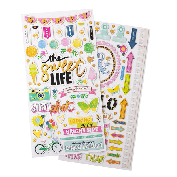 Vicki Boutin Sweet Rush Thickers Phrase & Icon Holographic Gold Foil (107 Piece)