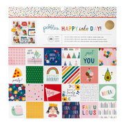 Pebbles Single-Sided Paper Pad 12"X12" 36/Pkg Happy Cake Day, 12 Designs/3 Each