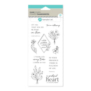 AC Hampton Art Greatful Heart Clear Stamps (17 pieces)
