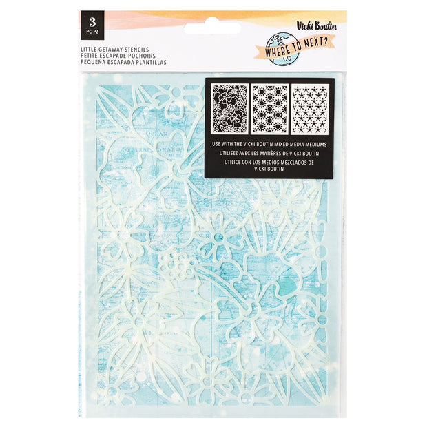 AC Vicki Boutin Where to Next Stencil Little Getaway (3 Piece)