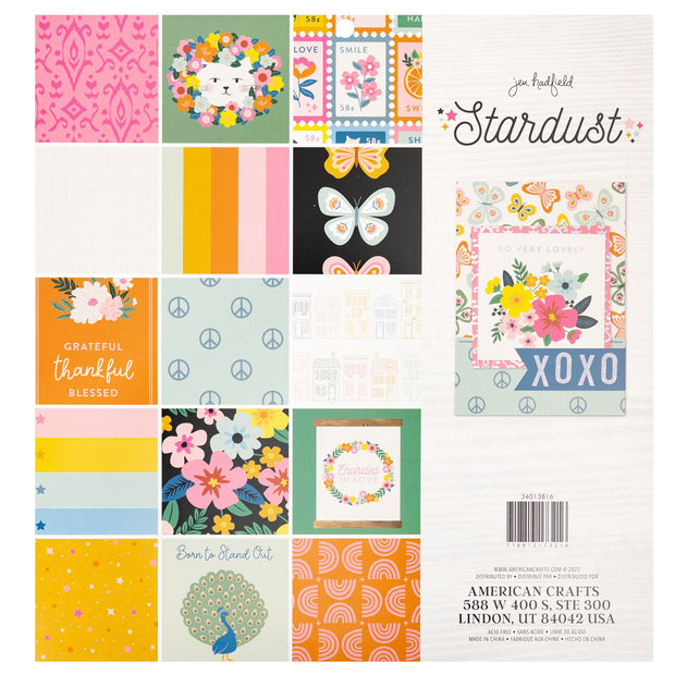 Jen Hadfield Stardust Silver Hologhapic 12x12 Paper Pad (48 Sheets)