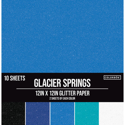 Colorbök 12x12 Glitter Paper Glacier Springs (10 Sheets)