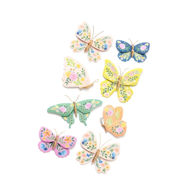 K & Company Antique Garden Fabric Butterfly Dimensional (8 Piece)