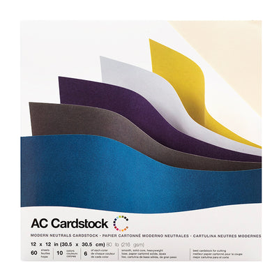 American Crafts Variety Cardstock Pack 12"X12" 60/Pkg Modern Neutrals/Smooth