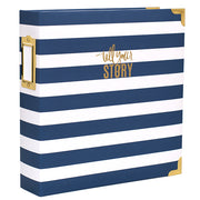 Heidi Swapp Storyline Album 8x11 Blue Stripe (44 Piece)