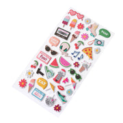 Damask Love Life's a Party Mini Puffy Stickers (42 Piece)