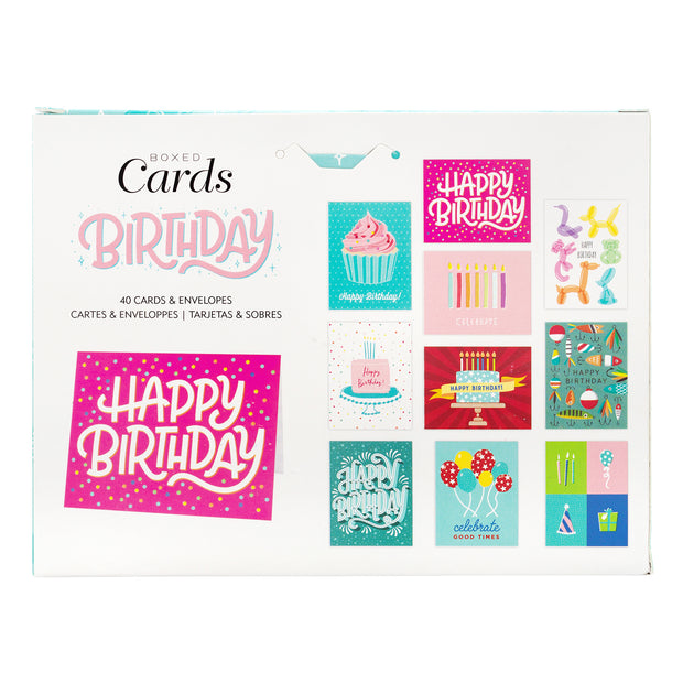 AC Boxed Cards Birthday Coated Matte (80 Pieces)