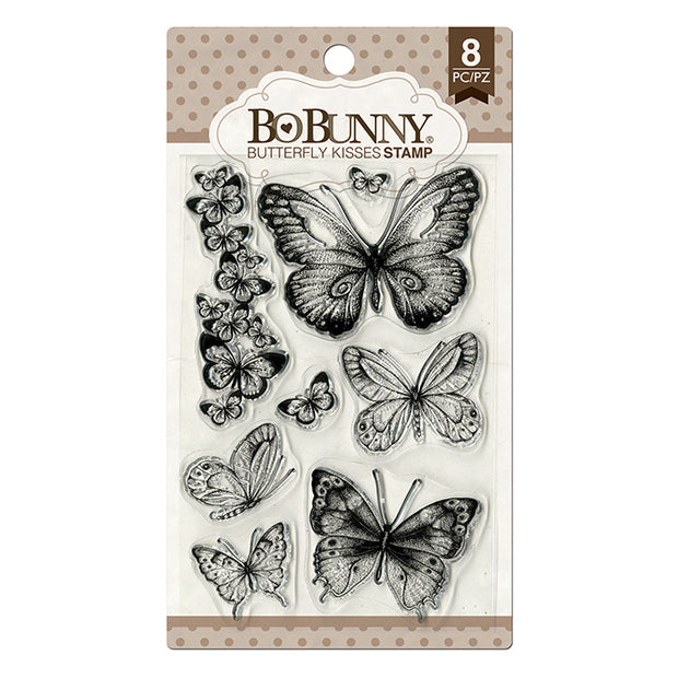 BoBunny Stamp Essential Butterfly Kisses (8 Piece)