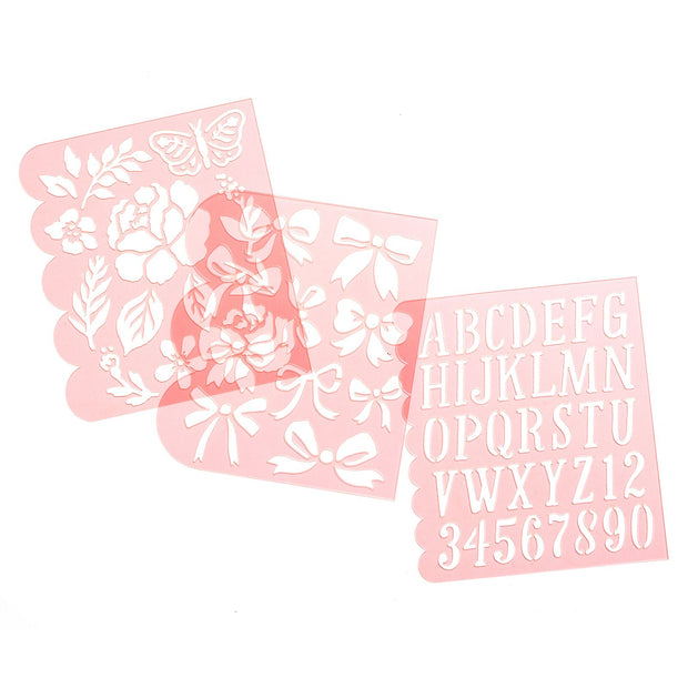 Maggie Holmes Garden Party Stencils 3/Pkg Flower Builder