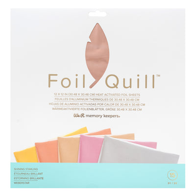 We R Memory Keepers Foil Quill 12"X12" Foil Sheets 15/Pkg Shining Starling-3 Each Of 5 Colors