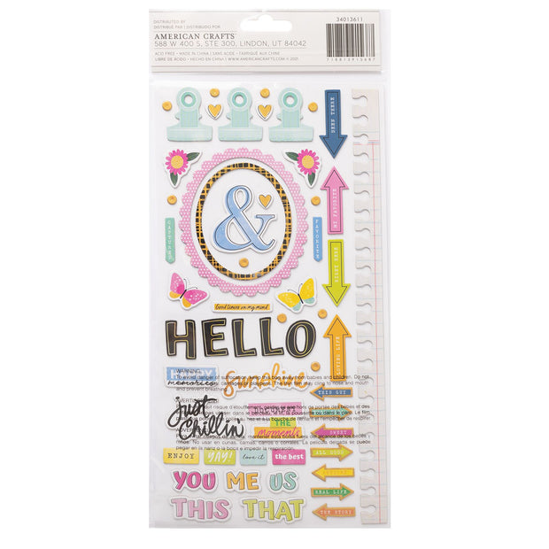 Vicki Boutin Sweet Rush Thickers Phrase & Icon Holographic Gold Foil (107 Piece)