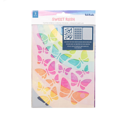 Vicki Boutin Sweet Rush Stencil Pack Flutter (3 Piece)