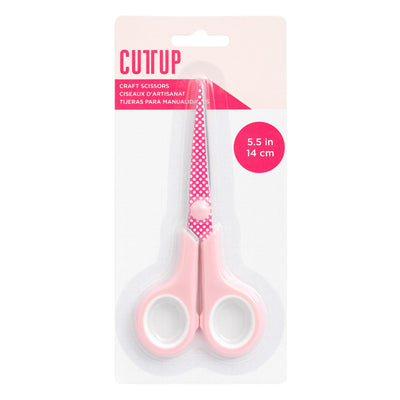 American Crafts Scissors Pink W/ Polka Dot Blades 5.5 inch