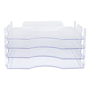 Stackable Acrylic Paper Trays Retail Packaged 4/Pkg Clear 12"X12"