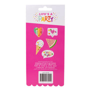 Damask Love Life's a Party Ephemera Vellum Confetti Shapes Stitching & Foil (5 Piece)