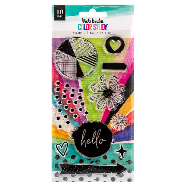 Vicki Boutin Color Study Acrylic Stamps 13/Pkg Hello