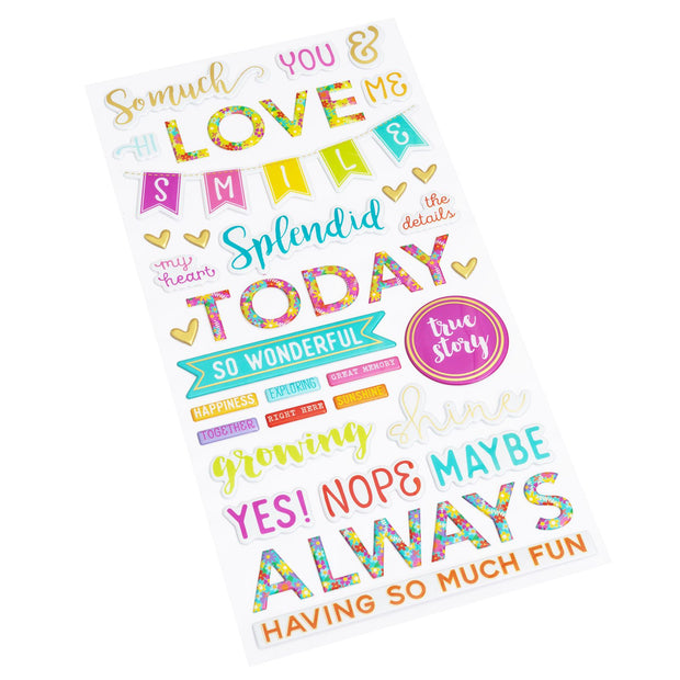 Paige Evans Thickers Splendid This & That Phrase Gold Foil (94 Stickers)