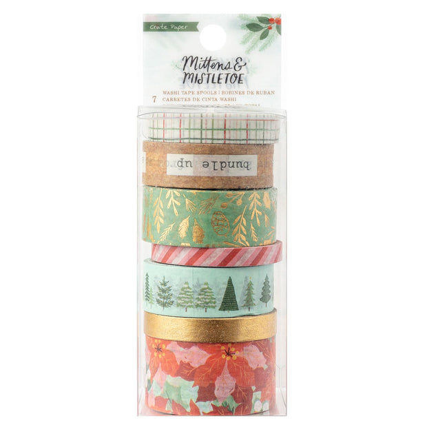 AC Crate Paper Mittens & Mistletoe Washi Tape 7/Pkg