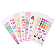 Damask Love Life's a Party Mini Sticker Book Transparent Holographic (8 Sheets)