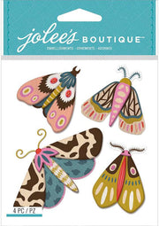 Jolee's Boutique Dimensional Embellishment Job Beautiful Moths (4 piece)